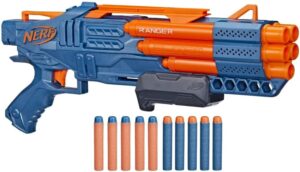 10 fléchettes en mousses incluses avec le Blaster à pompe Ranger PD-5
